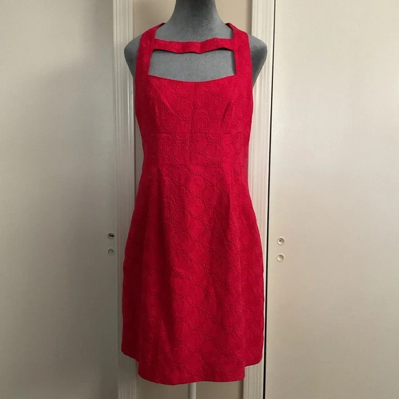 Nanette Lepore Dresses & Skirts - 💛 Nanette Lepore Fully Lined Red Crimson Floral Pattern Mini Dress